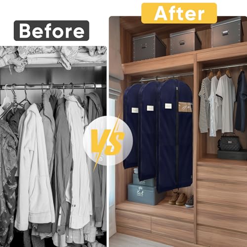 1PK Garment Bags for Hanging Clothes (Blue / 54" 1PK)
