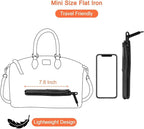 LOVANI Mini Flat Iron Travel Size Nano Titanium Dual Voltage Portable Hair for Worldwide Use 0.5 Inch Straightener with Professional Heat Resistant Travelling Bag