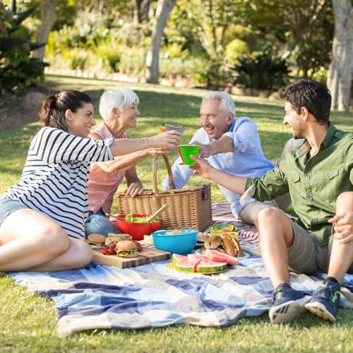 4 Pack Collapsible Silicone Cups with Lids (4 Pcs (Red, Green, Orange, Gray))