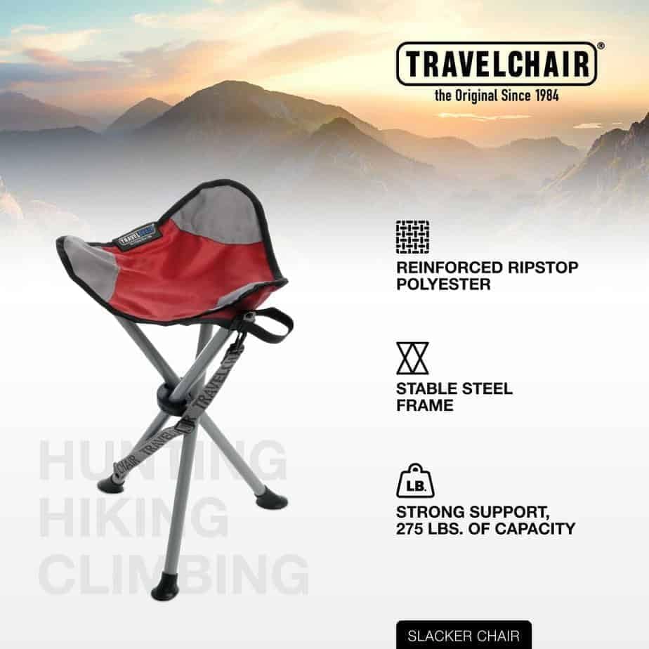 Slacker Tripod Chair for Camping (Black / Original Slacker)