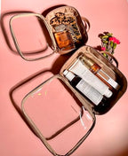 Clear Makeup Bag Set (Set / Nude)