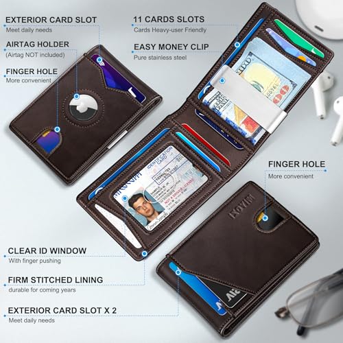 Airtag Wallet for Men (Sauce Coffee133)