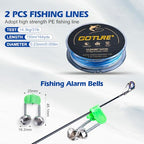 Fishing Rod and Reel Combo (2 Rod & 2 Reel Spinning Fishing Combo - Oxford Soft Case / 1.8M/6FT - A)