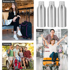 3 Sets Aluminum Travel Bottles 100ml Empty Aluminum Bottle with Screw Lids for Lotion Shampoo Essential Oil Perfume Aromatherapy (3.4 Ounces)