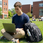 Extra Large Laptop Backpack (A-black-silver)