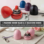 Waterproof Ring Holder Keychain for Travel & Gym (Hot Pink / 1-Pack)