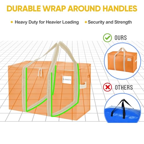 8 Pack Heavy Duty Moving Bags (8 Pack / Seasonal Autumn Orange)