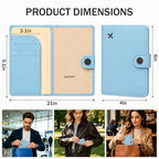 Passport Holder RFID Blocking Travel Wallet (Paradise Blue)