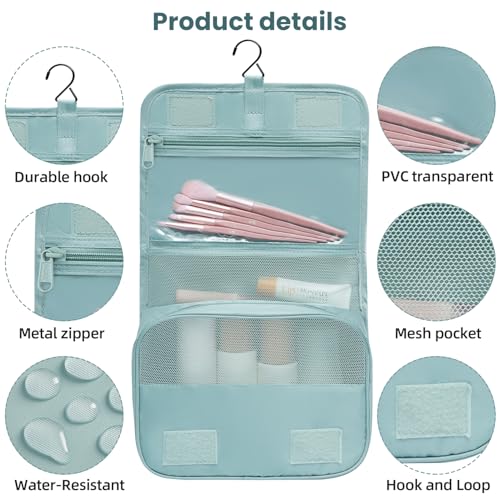 10 Set Packing Cubes Various Sizes Packing Organizer for Travel Accessories Luggage Carry On Suitcase (10-Dusty Blue / 10 Set-full Mesh)