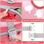 Toddler Harness Leash (Pink/Breathable Deer)