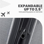 Traverse 20 Inch Carry On Expandable Hardside Upright Suitcase with 360° Spinner Wheels (Silver / Carry-On)