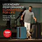 ZDX Extra Large 32 Inch Trunk Hardside Spinner (32" Hardside Checked / Black)