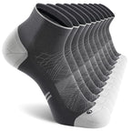 Ankle Compression Running Athletic Socks for Men Women (XX-Large / Grey (5 Pairs))