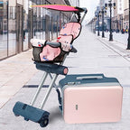 Expandable Luggage with Spinner Wheels (Pink)