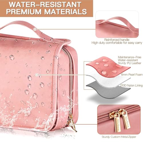 Hanging Travel Toiletry Bag for Women (Cherry Blossom Pink / 1 Pack)