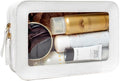 Clear Makeup Bag Small, TSA Approved Portable Toiletry Bag by FFpaw