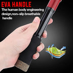 Portable Telescopic Fishing Rod with Carbon Fiber Material and Precision Carved Reel Seat (red / 9.84 ft)