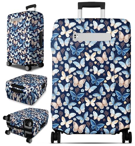Luggage Cover for Suitcase Tsa Approved Protector (Extra Small (18-20 inches) / Butterfly)