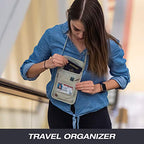 RFID Blocking Stash Neck Wallet (Taupe)