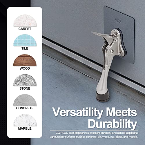 One Touch Doorstop Adhesive Bracket (4inch x 1pack / Black)