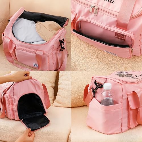 Personalized Travel Duffle Bag for Women (Birth Flower Bouquet)