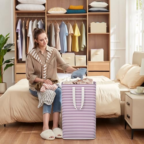 80L Large Laundry Baskets (Purple / 80L)