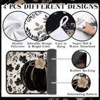 10 Pcs Fall Pumpkin Kitchen Decor Set Kitchen Towels Pot Holders Oven Mitts and Rugs Set Thanksgiving Towels for Baking Cooking BBQ Autumn Home (Black, White, Brown / Black Pumpkin)