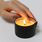 All Natural Soy Wax Warm Body Massage Oil Candle for Relaxation & Skin Care, Home Scented Aromatherapy Candle Gift Set Cream Cherry Scent 2.35 OZ