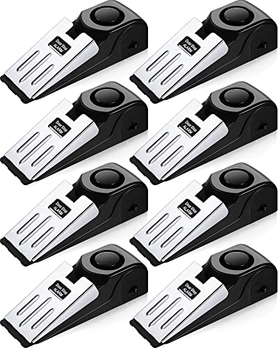 8 Pcs Door Stop Alarm Door Stoppers with 120 Db Security Wedge