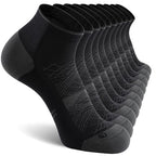 Ankle Compression Running Athletic Socks for Men Women (XX-Large / Black (5 Pairs))