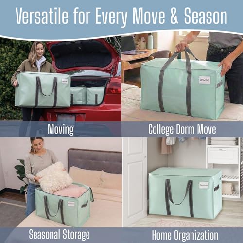 6 Pack Heavy Duty Moving Bags (6 Pack / Shiny Light Green)