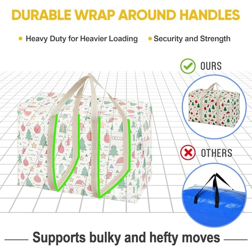 4 Pack Heavy Duty Moving Bags (4 Pack / Jingle Mix)
