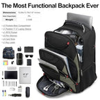 Laptop Backpack for men (17.3 / Black&army Green)