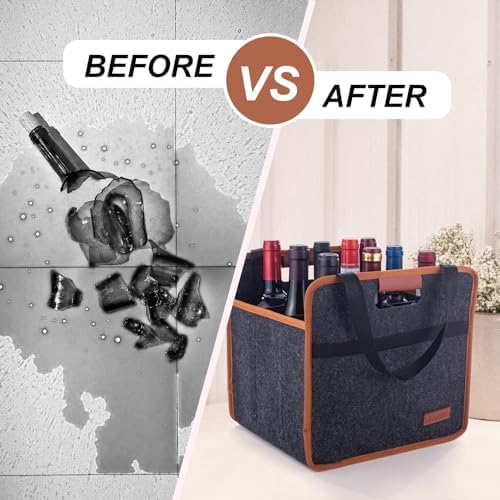 9 Bottle Wine Carrier Tote Bag (9 Bottle-2PACK)