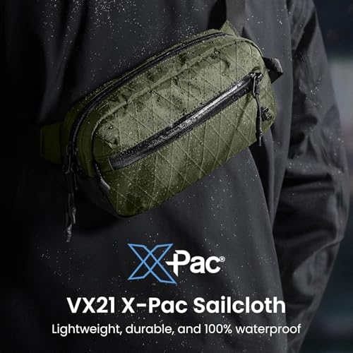 3.5L X Pac Sling Bag with RFID Blocking Crossbody Pack for Men Women (X-Pac Olive / 3.5L)