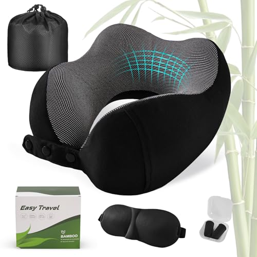 Neck Pillow for Traveling (Pure Black)