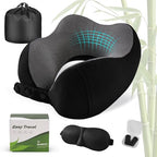 Neck Pillow for Traveling (Pure Black)