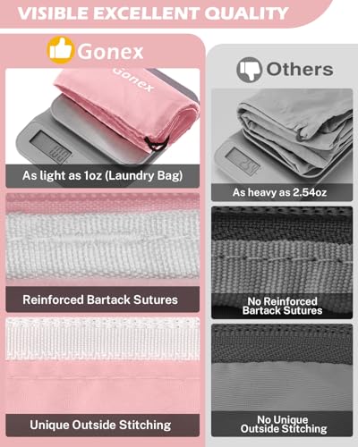 Compression Packing Cubes for Travel (Set of 6 New Size / 6-1-Pink)
