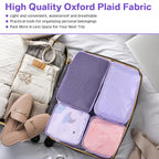 2 Packs Travel Packing Cubes 10 Pcs with Shoe Bags Purple (Purple)