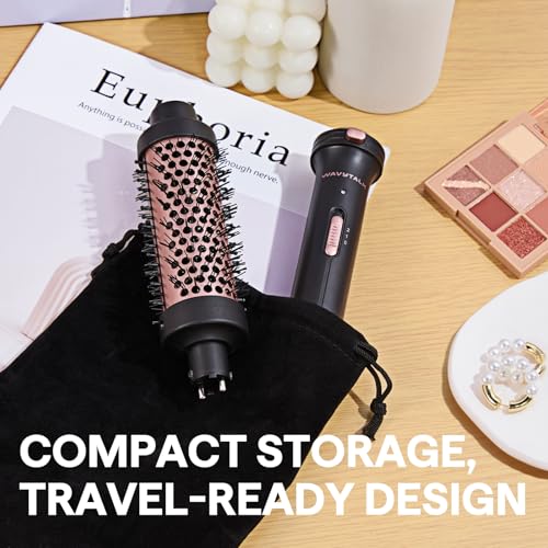 Thermal Brush 1.5" Detachable Heated Round Brush for Blowout Look (Rose Gold)