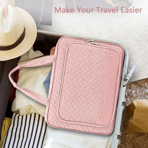 Toiletry Bag for Women (Large / With Jewelry Organizer Compartment / Pink)