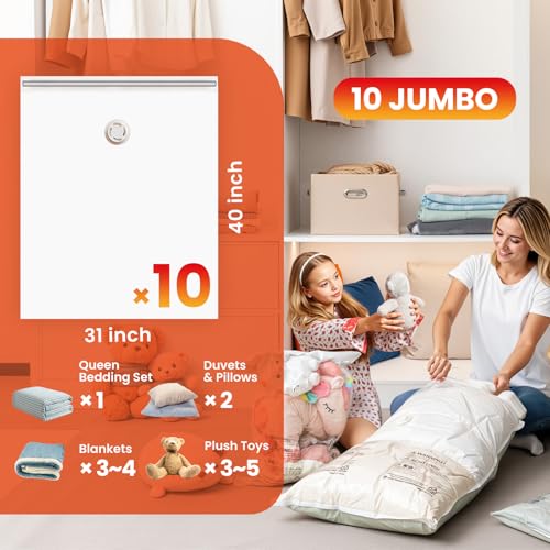 10 Pack Vacuum Storage Bags (10 Jumbo)