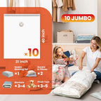 10 Pack Vacuum Storage Bags (10 Jumbo)