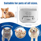 10# Detachable Pet Dog Grooming Clipper Ceramic Blade (Silvery-1)