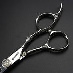 6/7-Inch Professional Hair Scissors Haircut Rose Pattern Hair Scissors Styling Tools Japanese Stainless Steel Scissor Set (6-inch -3pc) (6-inch -3pc)