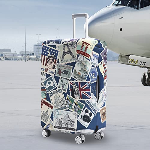 Travelkin Suitcase Covers For Luggage Tsa Approved Luggage Covers Protector (Stamp / M)