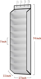 KEEPJOY 10 Tiers White Over Door Shoe Organizer Storage, Hanging Shoe Holder - Image 3