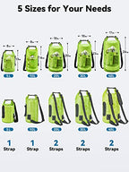Dry Bag Waterproof Backpack with Phone Case (Lemon Green / 30L)