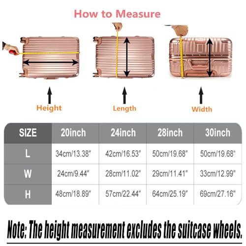 30 Inch Waterproof Clear Suitcase Cover (Black Trim-0.2mm / 30" Suitcase Cover.)