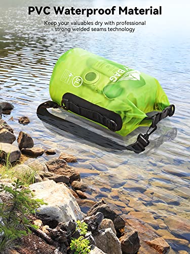Dry Bag Waterproof Backpack with Phone Case (Lemon Green / 30L)